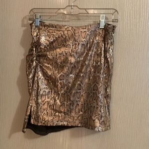 Snake Skin Sequin Skirt